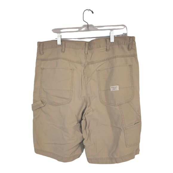 VINTAGE Gap Mens Beige Cargo Carpenter Shorts Work Wear Y2K Baggy Skate Size 38 - Picture 2 of 9